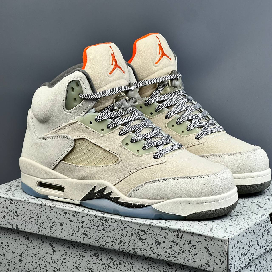 Кроссовки Nike Jordan 5 #399 (беж.)