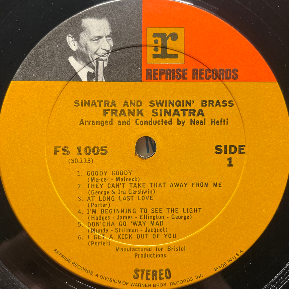 Frank Sinatra ‎– Sinatra And Swingin' Brass (США 1974г.)