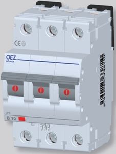 Автоматический выключатель LPN-4C-3  34036  OEZ  3P, 4 A, х-ка С, 10 кА
