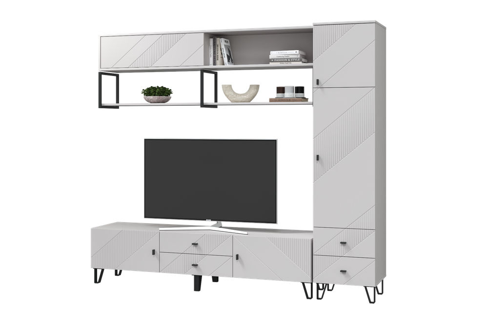 Шкаф для белья с дверками + 2 ящика "Кашемир" на ножках/без ножек