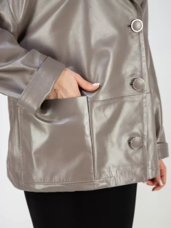 Кожаная куртка демисезонная оверсайз пиджак
