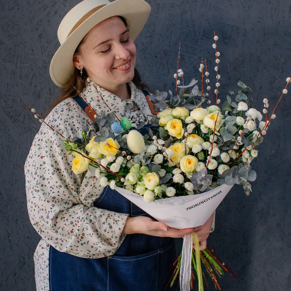 169. Светлый букет с вербой