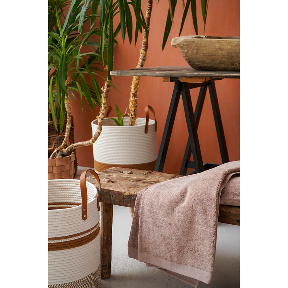 Корзина для хранения moen D40х45 см, бежевая/горчичная