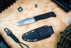 Туристический нож Baikal D2 StoneWash Kydex, G10 Black
