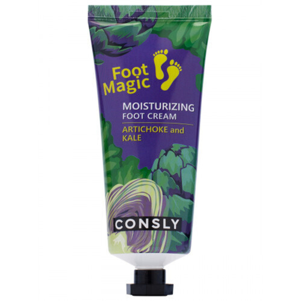 Consly Крем для ног увлажняющий – Moisturizing foot cream artichoke and kale, 100мл