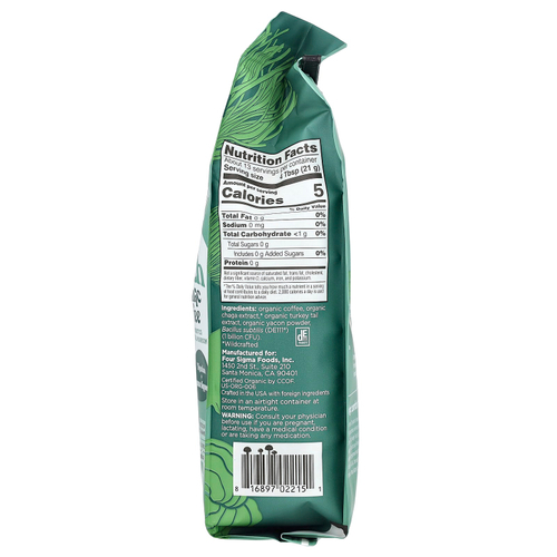 Four Sigmatic, Defend, молотый кофе с грибами и пробиотиками, средняя обжарка, 340 г (12 унций)