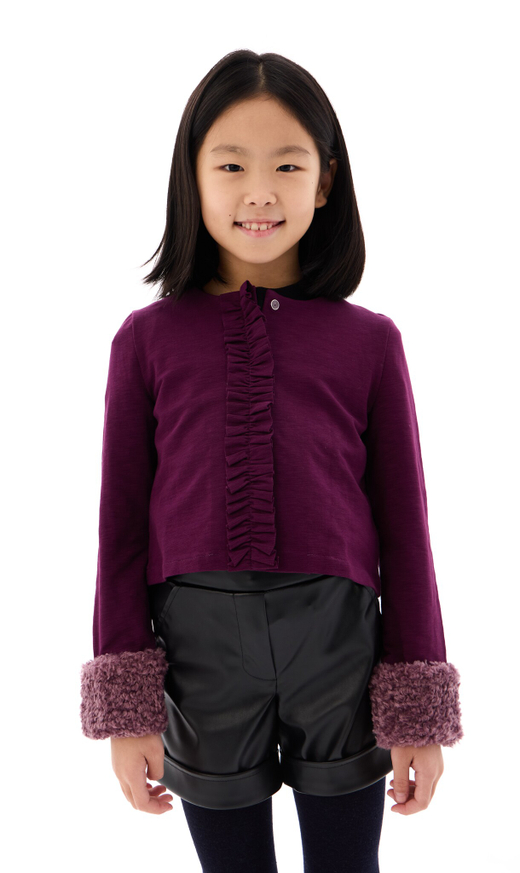 Жакет с меховыми манжетами