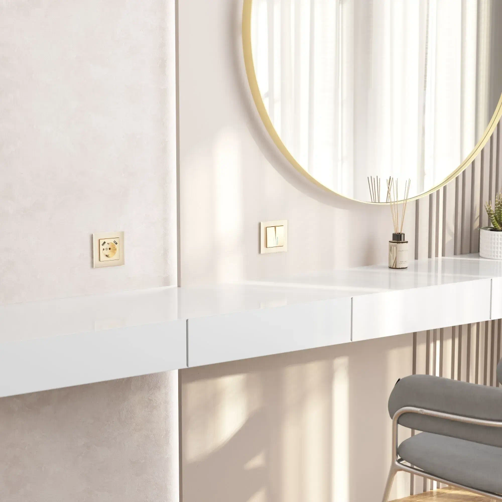 Рамка из стекла на 1 пост Favorit шампань W0011111