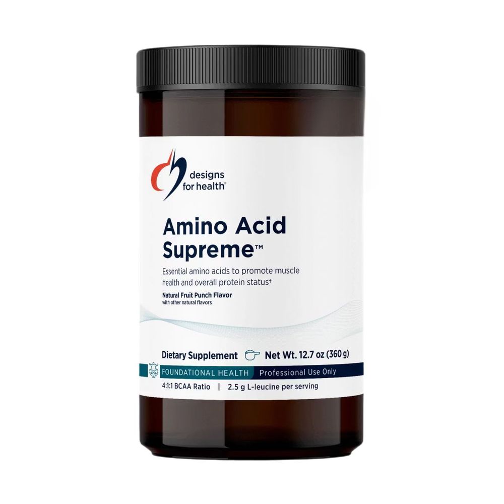 Designs for health - Amino Acid Supreme Fruit Punch 360gr. Designs for health - Amino Acid Supreme Fruit Punch 360gr.