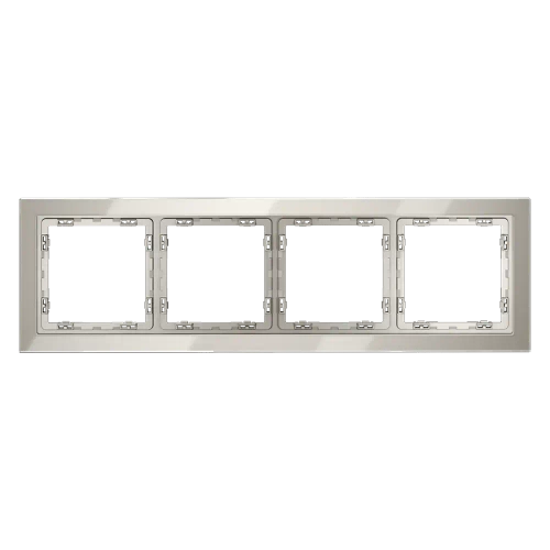 Рамка стеклянная VOLTUM S70 на 4 поста, (кашемир, стекло)