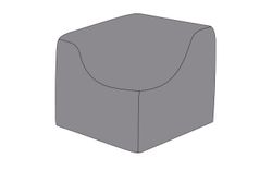 Защитный чехол на модуль Лунго угловой 86×86×65 см, цвет темно-серый