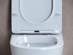 Унитаз подвесной Ceramica Nova Balearica CN6000_1001CH_1000 безободковый, с крышкой микролифт, с инсталляцией и кнопкой хром