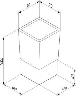 Стакан для зубных щеток STWORKI Стокгольм HASG31300 хром, стеклянный