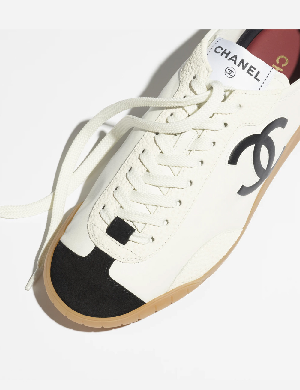 Кроссовки Chanel Trainers Calfskin Embossed Suede "White & Black"