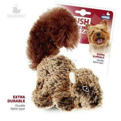 75308 Игрушка для собак Белка с пищалкой 16см, серия PLUSH FRIENDZ, Gigwi