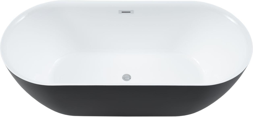 Акриловая ванна Aquanet Delight 170x78 черный матовый