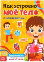 Наклейки «Как устроено моё тело», 16 стр