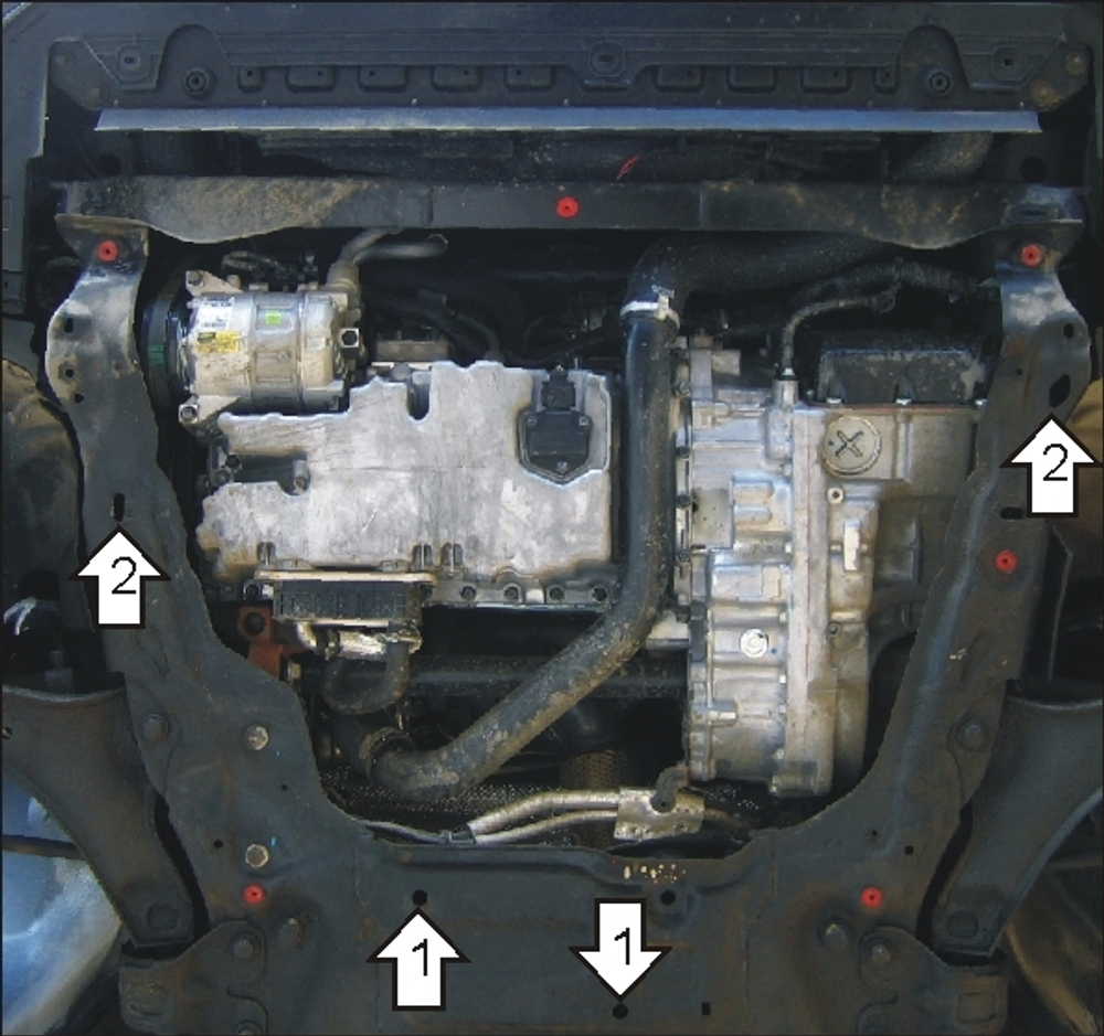 Усиленная защита Motodor картера двигателя, кпп. 2 мм, сталь. для Ford Galaxy 2010-2015,Volvo XC60 2008-2017,Ford Galaxy 2006-2010,Volvo S80 2006-2016,Volvo XC70 2007-2016,Ford S-max 2006-2015,Volvo V70 2007-2016,Volvo S60 2010-2018 арт.02615