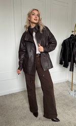 Кожаный тренч 75см