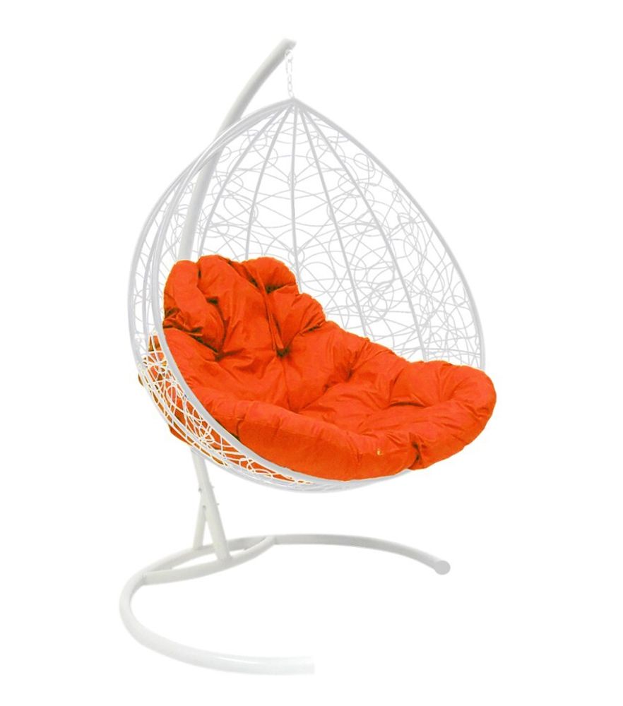 Кресло подвесное Lagos TWIN white/orange