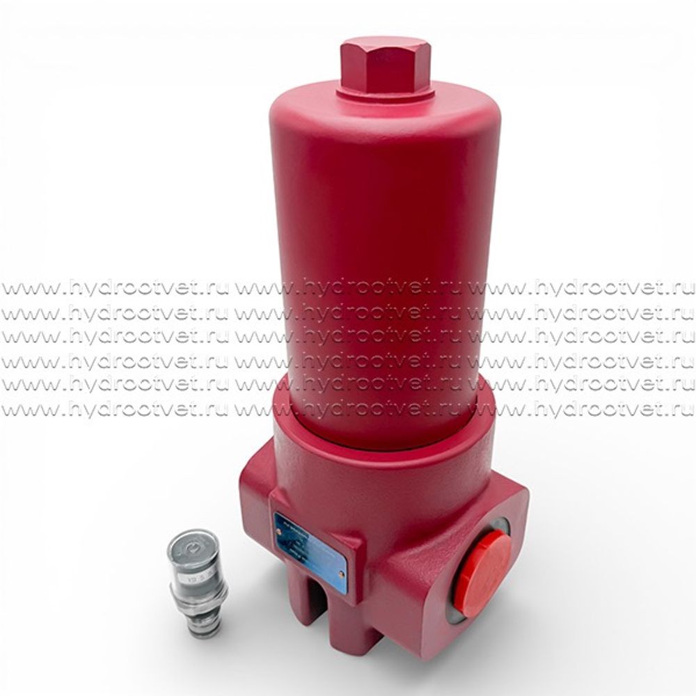 WKDFBN/HC240G10B1.1 - Напорный фильтр гидравлический одинарный модели DF тонкость фильтрации 10 мкм, типоразмер 240, вид присоединения: резьба G11/4, материал корпуса - чугун, рабочее давление до 420 бар, визуальный индикатор загрязнения