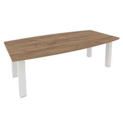 First Стол переговорный KPRG-1 Дуб Табак/Металл Белый 2400*1200*750