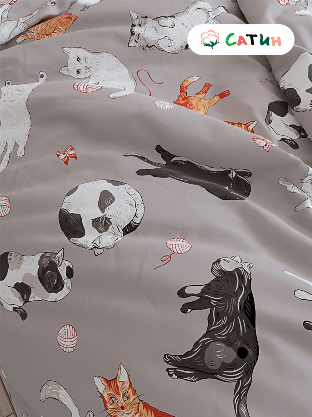 Простынь на резинке Milky Garden "Kitties" 180х200 см