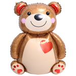 Фольгированный шар-фигура «Мишка с сердечком», 84 см