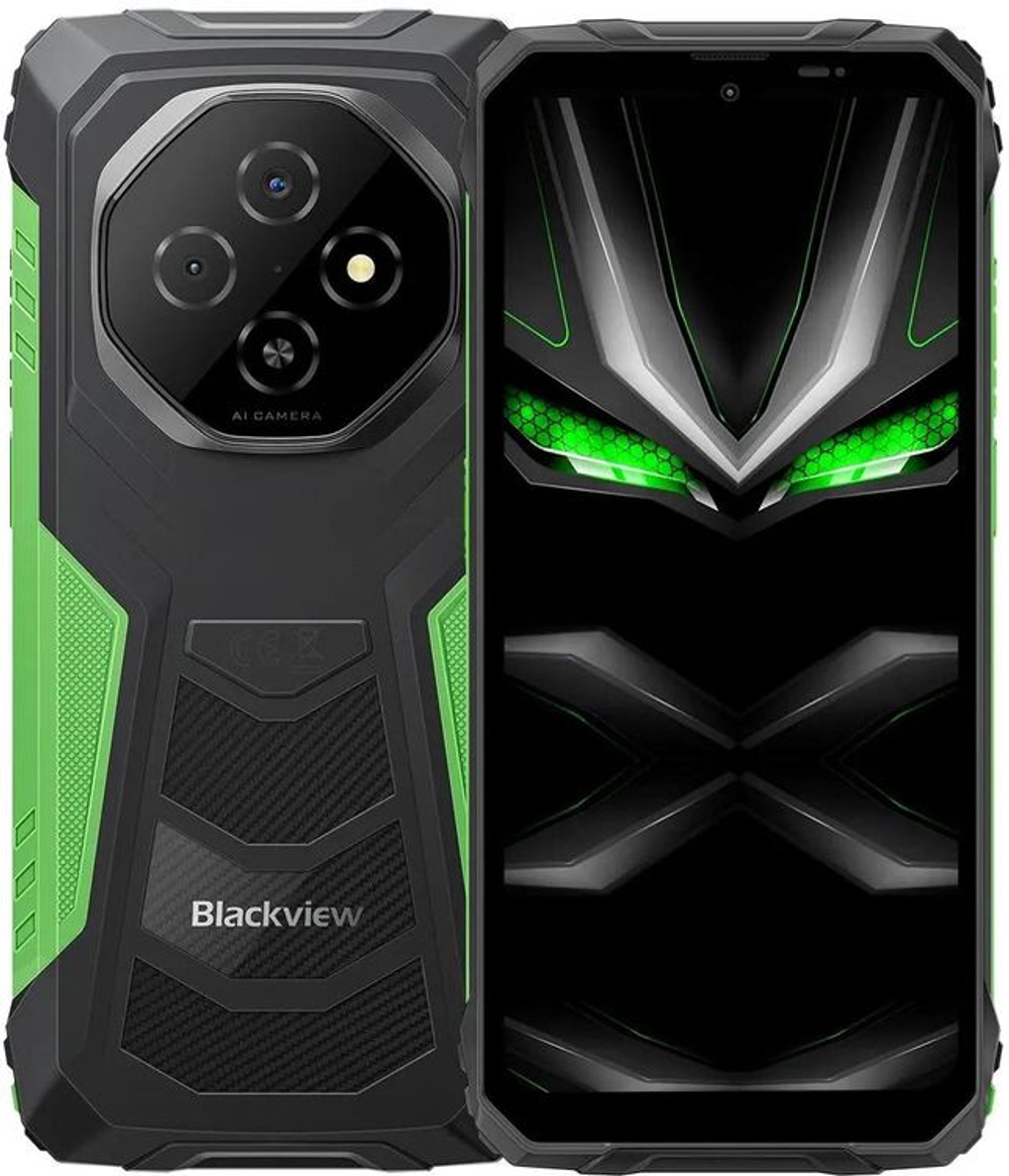 6.56" Смартфон BLACKVIEW Fort 1 6/256Gb,  NFC,  IPS,  90Гц,  10000мAч,  зеленый