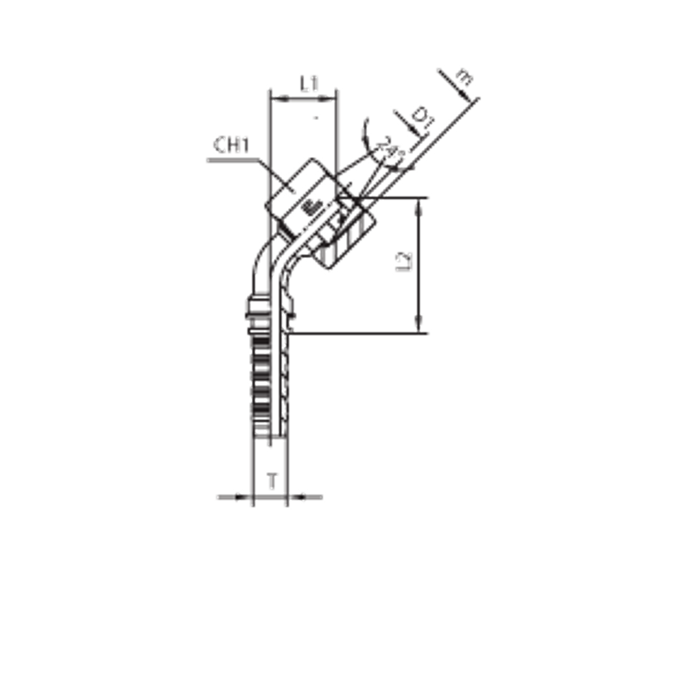 Фитинг DN 06 DKO-S (Г) 14x1.5 6 (45)