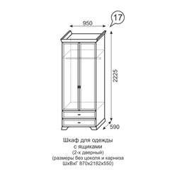 Шкаф для одежды Венеция 17