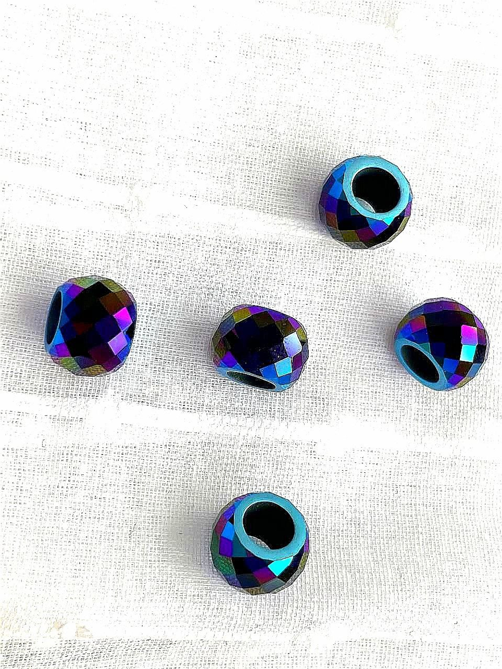 5043-jet shimmer Бублик 11мм, синий с переливами