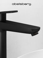 Смеситель для раковины Abelsberg Lineara UNF23509MB высокий, вулканический черный