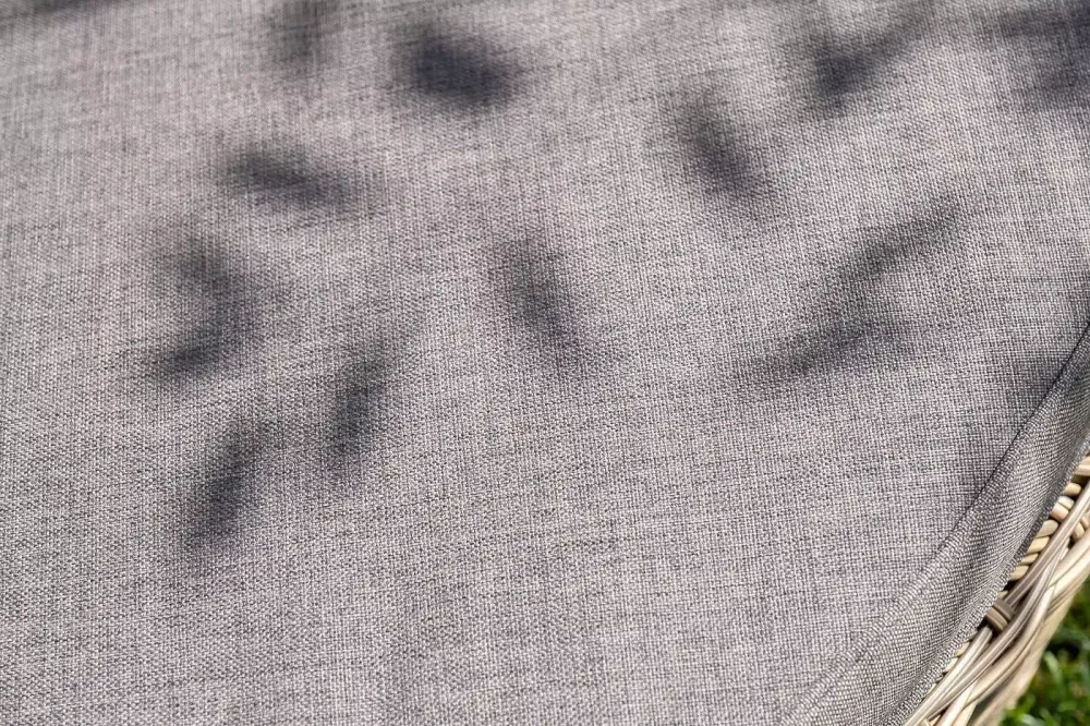 "Стильяно" плетеная кровать круглая, цвет соломенный