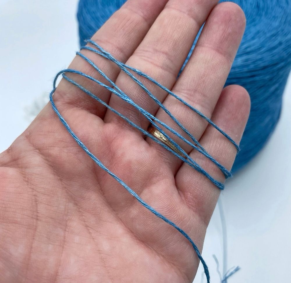 Пряжа для вязания лён на бобине