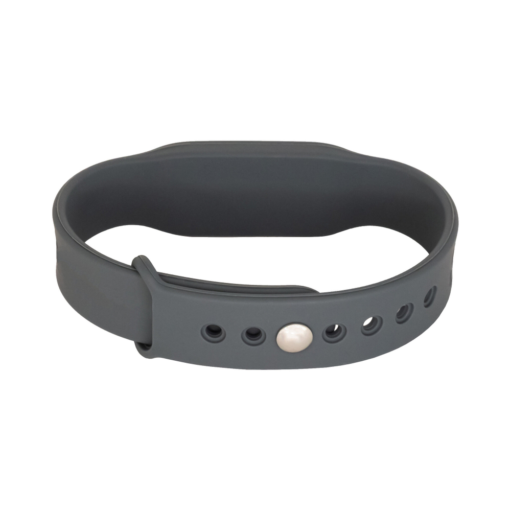 Силиконовый RFID браслет T5577 “PRESTIGE TEMIC” СЕРЫЙ, с застёжкой