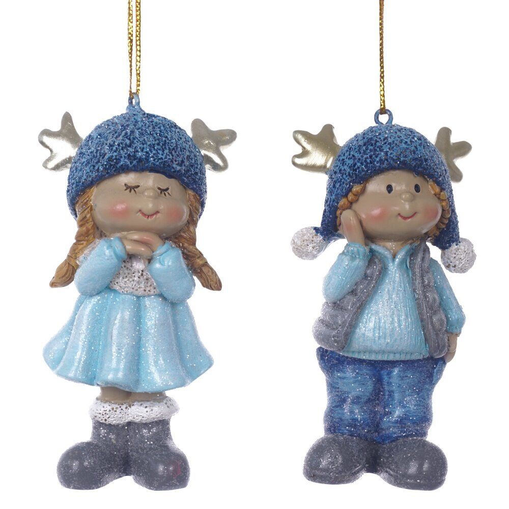 GAEM Фигурка декоративная подвесная "Дети", L5 W3 H9,5 см, 2в.