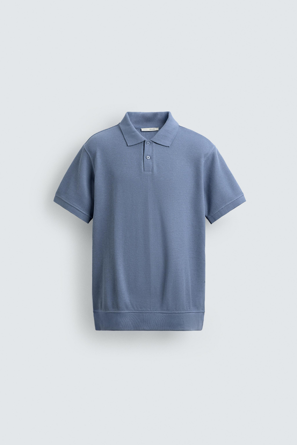 ZARA ПОЛО ПИКЕ REGULAR FIT, СИНИЙ