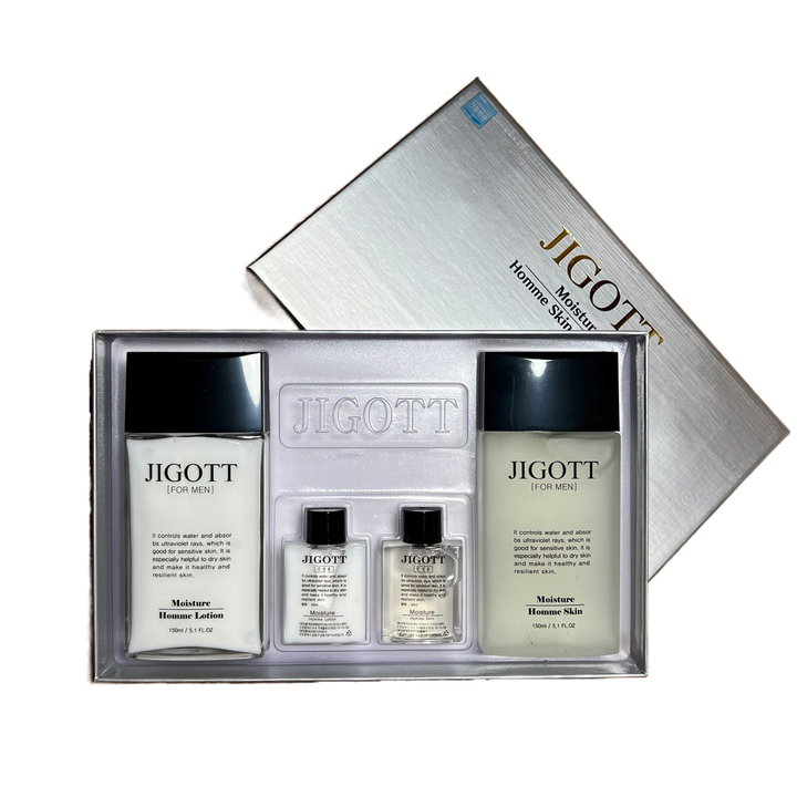 Набор для ухода за лицом Jigott Moisture Homme Skin Care 2 Set для мужчин (лосьон, тоник)