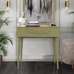 Консоль Арт Колор matte Классик Голд Зеленая олива матовая