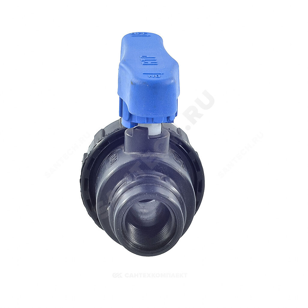 Кран шаровой компрессионный ПЭ 1/2"x1/2" ВР/ВР Ру10 RTP (РосТурПласт) 17357