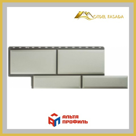 Фасадная панель Альта-профиль "Камень Флорентийский" Белый 1000*420мм 0,42м2