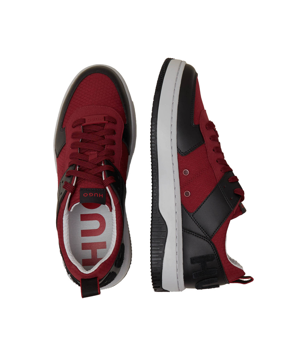 Кожаные кроссовки kilian tenn HUGO - бордовый(50503032)