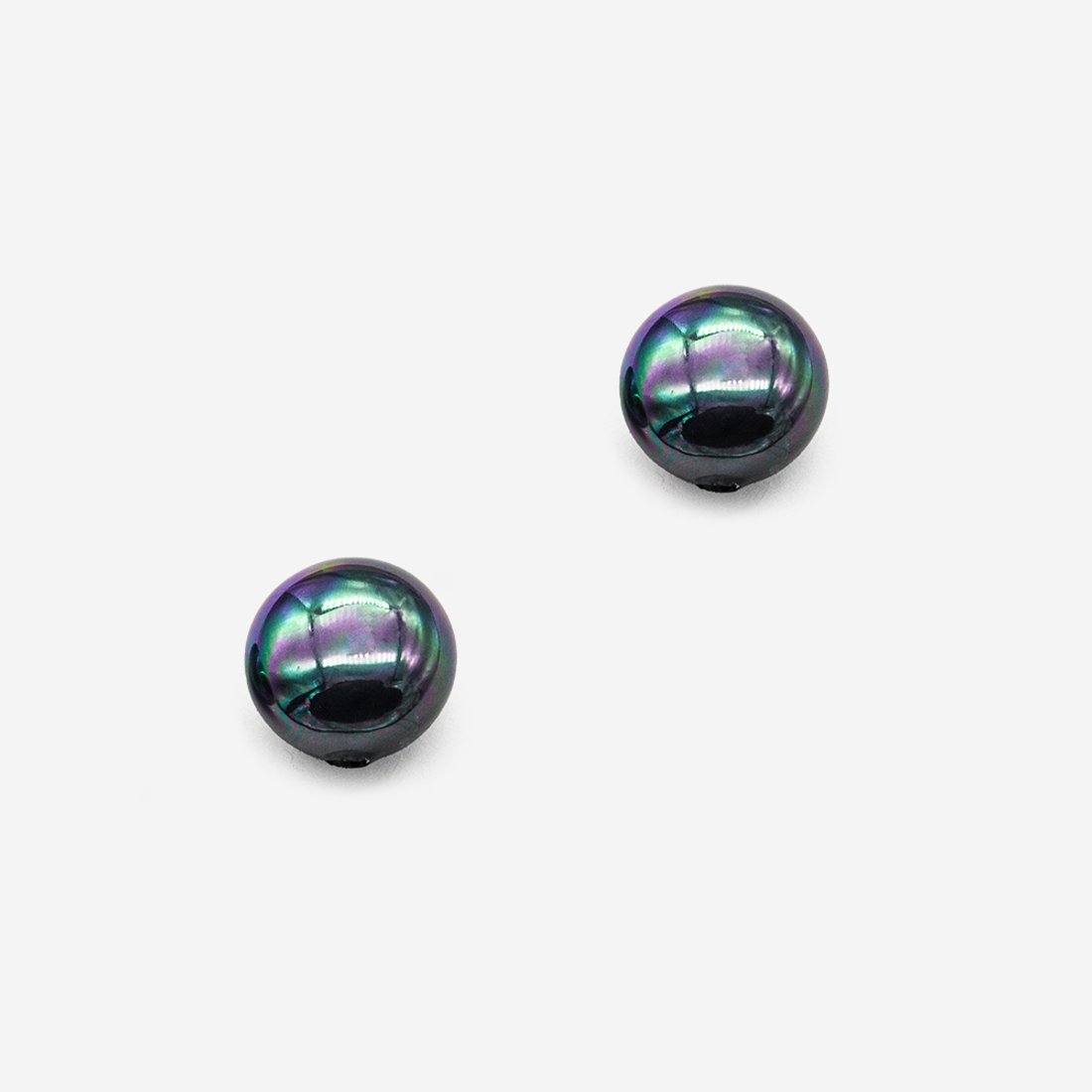 Хрустальный жемчуг в форме монетки, черный, 14,5мм