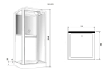 Душевая кабина Grossman Alba GR221 (90x90x225) дверь распашная,3 места