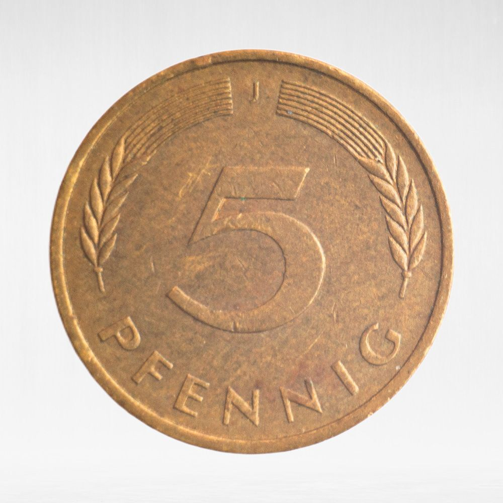 Germany, 5 Pfennigs, 1988, (Hamburg Mint - "J"), VF