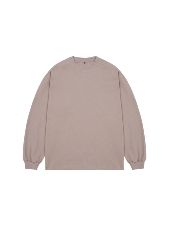 Лонгслив оверсайз (темно-бежевый) 230 г