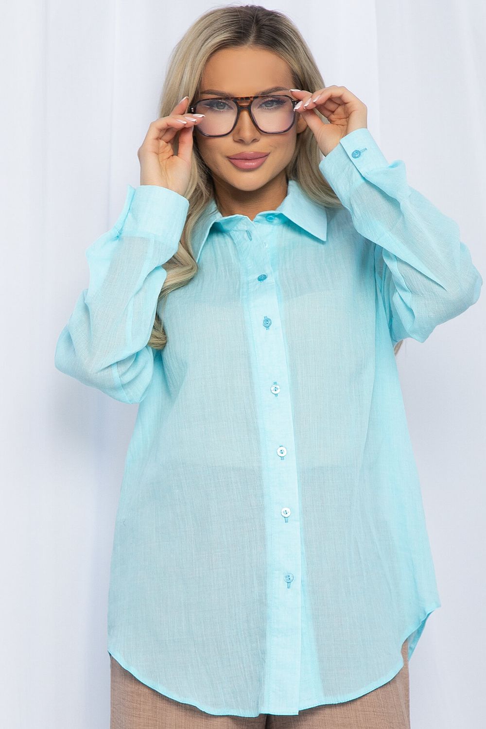 Рубашка Воздушное настроение (голубая) Б15401-7М LT Collection