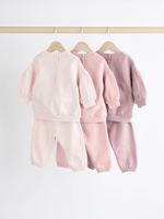 Свитшот и спортивные брюки в комплекте для малышей Next Q94-947, Розовый, Кремовый