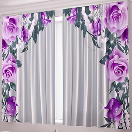 Фотошторы для кухни "В. АРКА ИЗ ФИОЛЕТОВЫХ РОЗ", Россия.